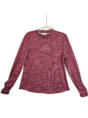 Maurices Knit Top Womens L Long Sleeve With Keyhole Detail office casual school